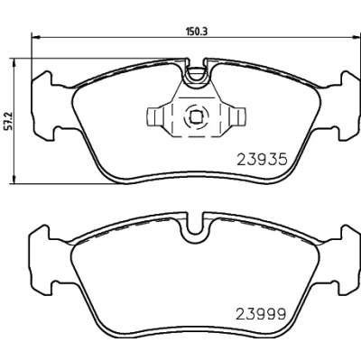 Kuva HELLA 8DB 355 011 281 Jarrupalat Kulumisenilmaisemelle BMW: 3 Sedan, 1 Hatchback