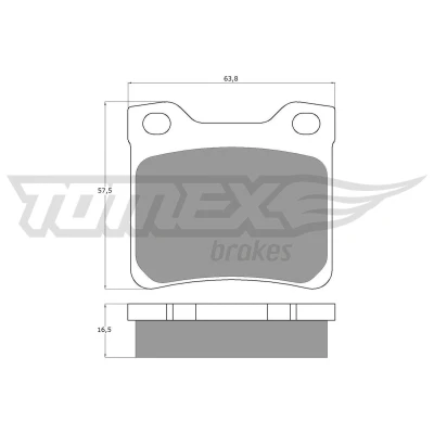 Kuva TOMEX brakes TX 11 94 Jarrupalat Taka akseli PEUGEOT: 607 Sedan, 406 Coupe