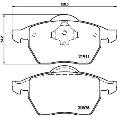 Kuva HELLA 8DB 355 008 021 Jarrupalat Ei kulumisenilmaisimelle VOLKSWAGEN: GOLF 4, 3, Passat B3/B4 Sedan, AUDI: TT Coupe, A3 Hatchback