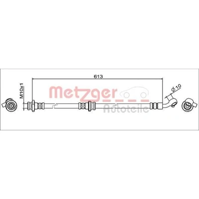 Kuva METZGER 4111946 Jarruletku Etuakseli, oikea 613 NISSAN: Qashqai 2