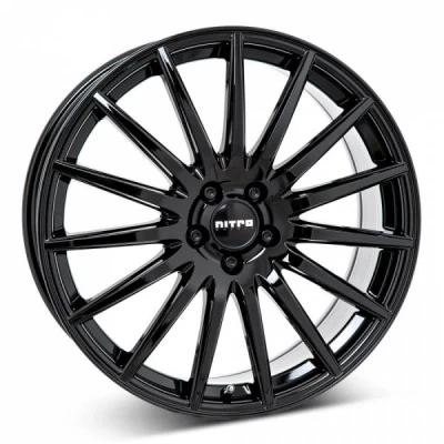Kuva Nitro Sting FF Gloss Black 8x19 5/108 ET50 B63.3
