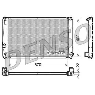 Kuva DENSO DRM50053 Jäähdytin Alumiini 670 402 22 TOYOTA: RAV4 III SUV