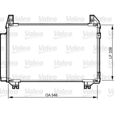 Kuva KOYORAD CD010369M Ilmastoinnin Lauhdutin Vedenerottimella 15mm 10mm Alumiini 339mm R134a TOYOTA: Yaris II Hatchback, III Hatchback