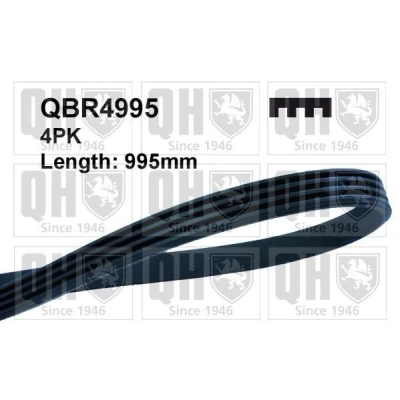 Kuva QUINTON HAZELL QBR4995 Moniurahihna 995 4 SUZUKI: Grand Vitara 2 SUV, RENAULT: CLIO 2, JAGUAR: XJ Sedan