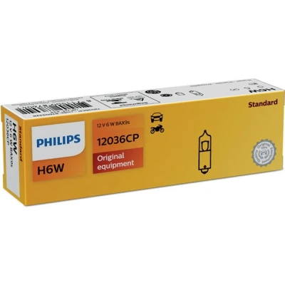 Kuva Polttimo PHILIPS H6W BAX9s, takana, Edessä ja Asennus sivulle BMW, LAND ROVER, VOLVO, ALPINA, SAAB, RENAULT, PORSCHE, CITROËN, VW, MERCEDES