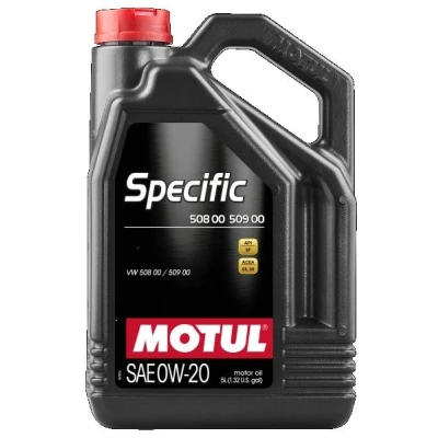 Kuva Motul Specific 508 00 509 0W 20 5l Moottoriöljy 107384 VOLKSWAGEN: Polo V Hatchback, Passat B8 Variant, Sedan, SKODA: Octavia 3 Combi