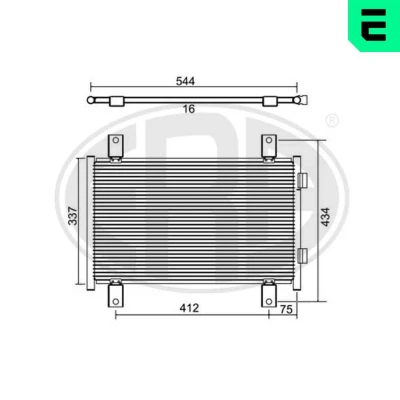 Kuva ERA 667084 Ilmastoinnin Lauhdutin ilman vedenerotinta FIAT: Ducato II Bussi, Van, CITROËN: Jumper I Van