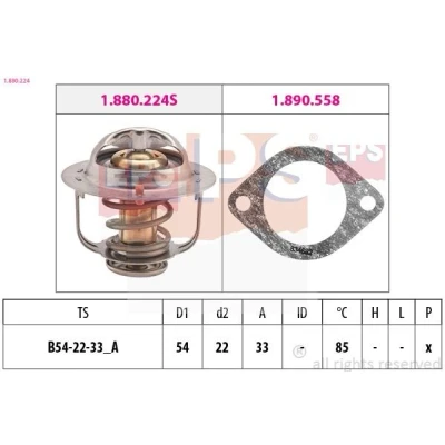 Kuva FACET 7.8224 Termostaatti 85 54 Made in Italy OE Equivalent Tiivisteillä OPEL: Vectra B Sedan, CC, Corsa Hatchback