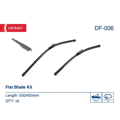 Kuva Pyyhkijänsulka Denso Flat DF 006 Rungottomat BMW: 1 Hatchback, FIAT: Stilo Hatchback