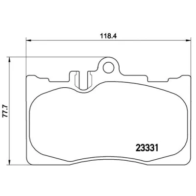 Kuva BREMBO P 83 058 Jarrupalat Kulumisenilmaisemelle Ilman tarvikkeita LEXUS: LS III