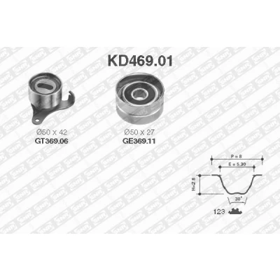 Kuva SNR KD469.01 Jakohihnasarja 123 TOYOTA: Corolla VIII Sedan, VII VI FX Hatchback