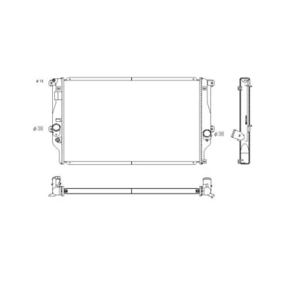 Kuva NRF 53769 Jäähdytin Alumiini 670 411 26 Jäähdytysrivat juotetut TOYOTA: RAV4 III SUV
