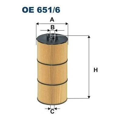 Kuva FILTRON OE 651/6 Öljynsuodatin Suodatinpanos