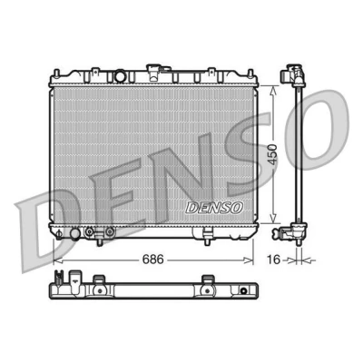 Kuva DENSO DRM46005 Jäähdytin Alumiini 450 686 16 NISSAN: X Trail