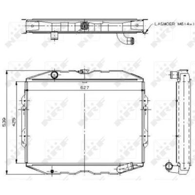 Kuva NRF 504115 Jäähdytin 610 415 53 Jäähdytysrivat juotetut MITSUBISHI: PAJERO 1, 1 Canvas Top