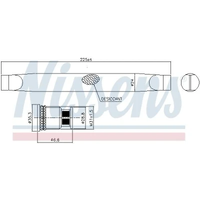 Kuva NISSENS 95786 Ilmastoinnin Kuivain R 134a Muovi