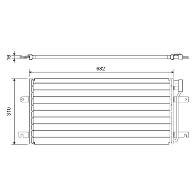 Kuva VALEO 814029 Ilmastoinnin Lauhdutin ilman vedenerotinta Alumiini 310
