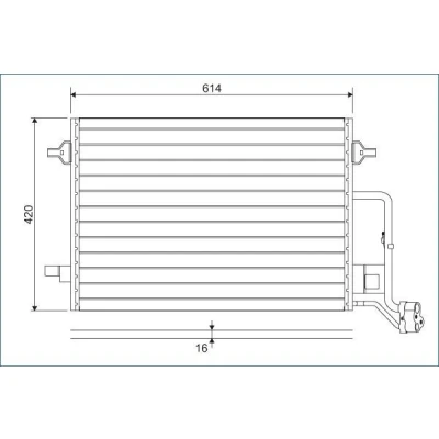 Kuva VALEO 817679 Ilmastoinnin Lauhdutin ilman vedenerotinta Alumiini 420 R 134a VOLKSWAGEN: Passat B5 GP Variant