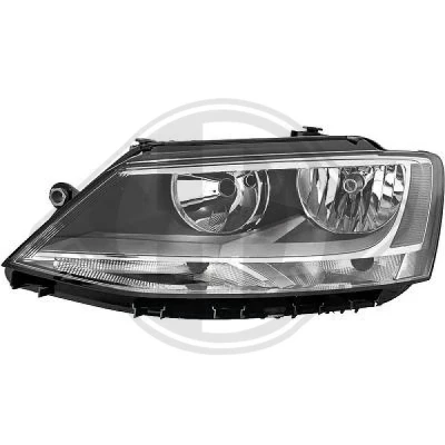 Kuva DIEDERICHS 2233081 Ajovaloumpio Vasen H7/H7 Halogeeni Oikeanpuoleiselle liikenteelle Sähkömoottorilla VOLKSWAGEN: Jetta 4