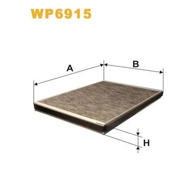 Kuva WIX FILTERS WP6915 Raitisilmasuodatin Aktiivihiilisuodatin 355 245 25 MERCEDES BENZ: A sarja, Vaneo