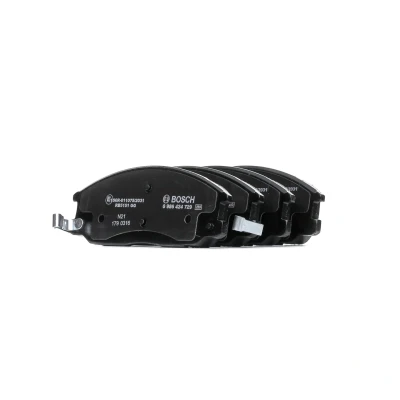Kuva BOSCH 0 986 424 729 Jarrupalat Low Metallic akustisella kulumavaroittimella Huudonvaimennuspellillä HYUNDAI: Santa Fe I, H 1 Van, SSANGYONG: Rexton W