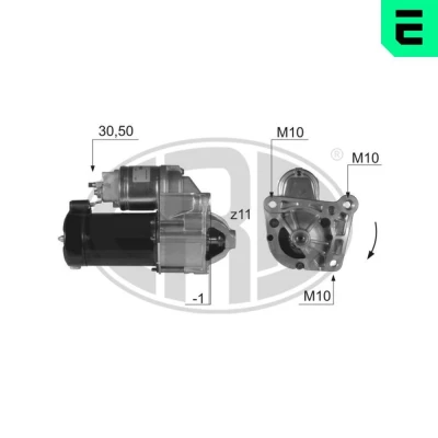 Kuva ERA 220402A Starttimoottori 12V 1,3kW 11 30 50 RENAULT: LAGUNA 2 Grandtour, Megane I Kangoo Express