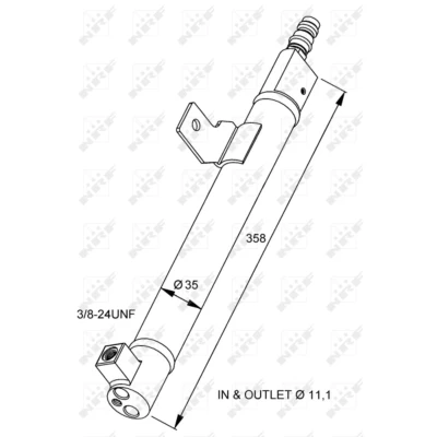 Kuva NRF 33281 Ilmastoinnin Kuivain Alumiini VOLVO: V70 2, S80 I, S60 I