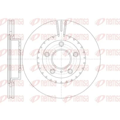 Kuva REMSA Jarrulevy NISSAN: 350Z Coupe Etuakseli 295,7, 296mm 24mm 5 114,3mm Tuuletettu 61722.10 402069J400,40206AM800 Jarrulevyt