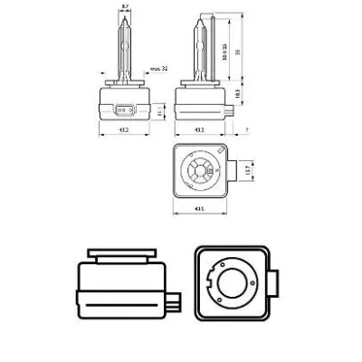 Kuva PHILIPS 85415SYC1 Polttimo, kaukovalo D1S 85V 35W 4300K Xenon VOLVO: V50, XC90 I, V70 3, BMW: 3 Sedan, Touring, X5, MERCEDES BENZ: ML sarja