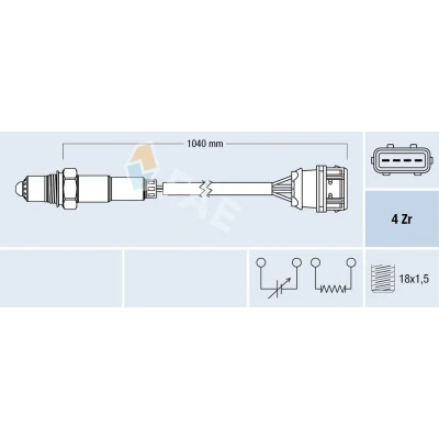 Kuva FAE 77373 Lambda Anturi Säätöanturi VOLVO: V40 Farmari, S40 I