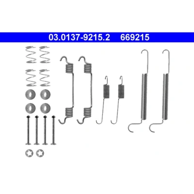 Kuva ATE 03.0137 9215.2 Tarvikesarja Jarrukengät OPEL: Astra G Sedan, H Hatchback, CC