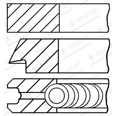 Kuva GOETZE ENGINE 08 429300 00 Männänrenkaat 79,5 LKZ Ring FIAT: Punto Evo Hatchback