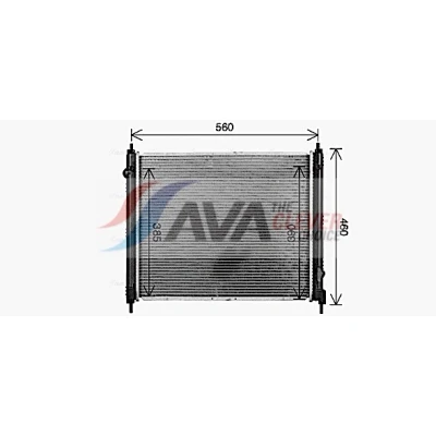 Kuva AVA COOLING SYSTEMS DN2477 Jäähdytin Alumiini 507mm 428mm 16mm Ilman nestesäiliötä Jäähdytysrivat juotetut