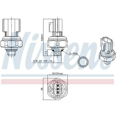 Kuva Painekytkin, ilmastointilaite HYUNDAI, KIA OE 97721D2000