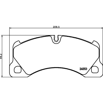 Kuva HELLA 8DB 355 014 151 Jarrupalat Kulumisenilmaisemelle Tarvikkeilla PORSCHE: Panamera, Cayenne, VOLKSWAGEN: Touareg I