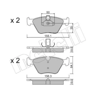 Kuva Jarrupalasarja, levyjarru METELLI 22 0207 0