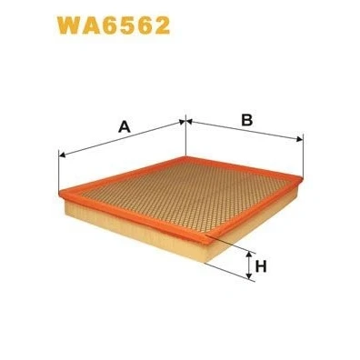 Kuva WIX FILTERS WA6562 Ilmansuodatin 42mm 261mm 317mm Suodatinpanos RENAULT: MASTER 2 Pritsche/Fahrgestell, Kasten, Bus