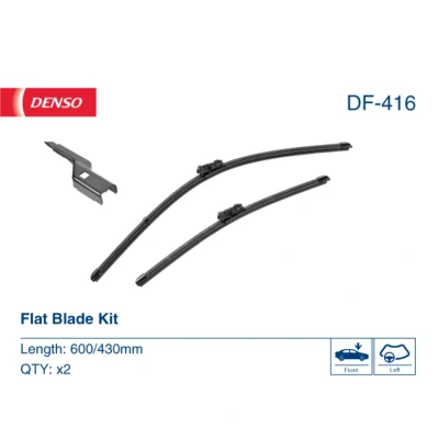 Kuva Pyyhkijänsulka Denso DF 416 Flatblade pyyhinsulka (rungoton) OPEL: Combo Tila auto