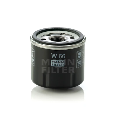 Kuva MANN FILTER W 66 Öljynsuodatin M 20 X 1.5 Ruuvattava suodatin RENAULT: CLIO 2, 4, 3, DACIA: Sandero LOGAN MCV I