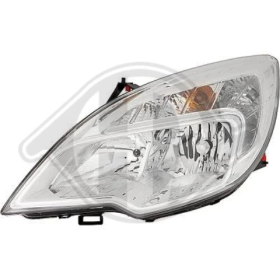 Kuva DIEDERICHS 1876981 Ajovaloumpio Vasen H7, H7/H1, H1 Huomiovalolla Oikeanpuoleiselle liikenteelle Sähkömoottorilla OPEL: Meriva B