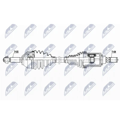 Kuva Vetoakseli FORD Ecosport, Etuakseli, oikea ECOSPORT OE 1782215, CN153B437EB