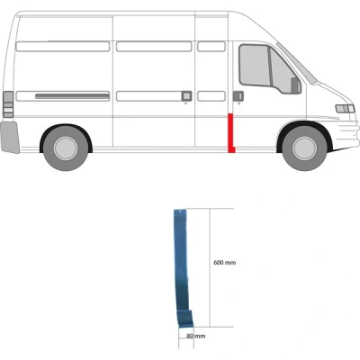 Kuva Kylkipaneli, Eteen, oikea CITROËN JUMPER Buss, Skåp, FIAT DUCATO PEUGEOT BOXER Skåp OE