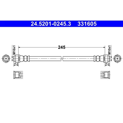 Kuva ATE 24.5201 0245.3 Jarruletku 245 CHEVROLET: Aveo Hatchback