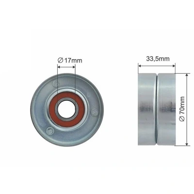 Kuva Kiristysrulla, moniurahihna ALFA ROMEO, CADILLAC, CHEVROLET, OPEL, SAAB, VAUXHALL OE 12575509, 12626644, 48 17 877