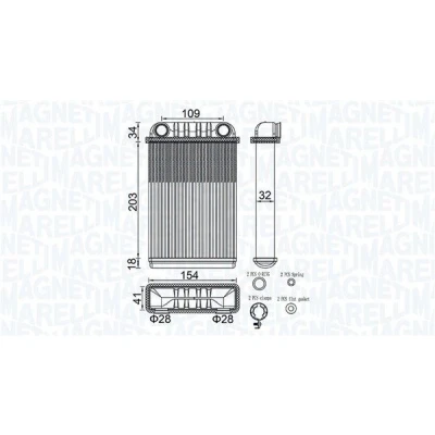 Kuva MAGNETI MARELLI 350218512000 Lämmityslaitteen Kenno