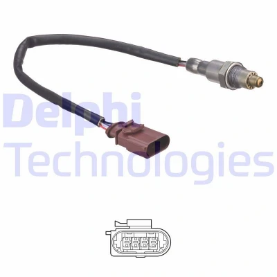 Kuva DELPHI ES21139 12B1 Lambda Anturi Planarsondi, Lämmitetty VOLKSWAGEN: Polo V Hatchback, SEAT: Ibiza 4
