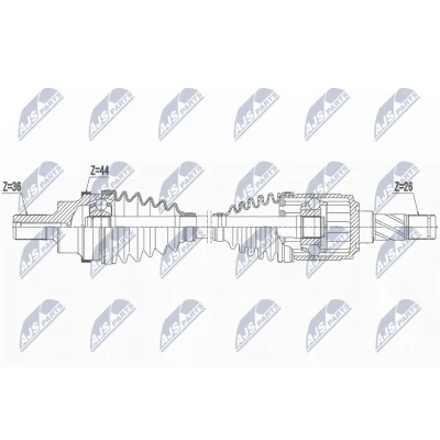 Kuva Vetoakseli, Taka akseli, oikea, vasen FORD KUGA I, VAN VOLVO S60 II, S80 V60 V70 III, XC60 SUV XC70 X