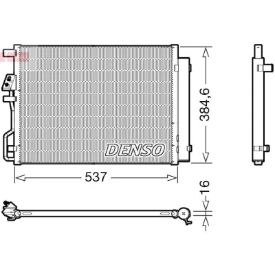 Kuva DENSO DCN41021 Ilmastoinnin Lauhdutin Vedenerottimella R 134a