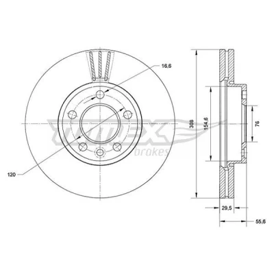 Kuva Jarrulevy TOMEX Brakes TX 71 04