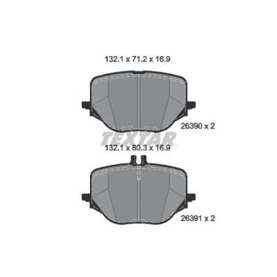 Kuva TEXTAR 2639001 Jarrupalat Kulumisenilmaisemelle